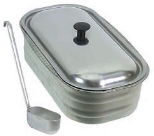 Vasca acqua in acciaio inox per stufe a legna universale + mestolo in alluminio - Honorern