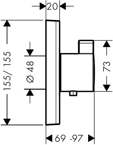 hansgrohe ShowerSelect Miscelatore termostatico ad incasso ad alta portata, cromo, 15760000 - Honorern