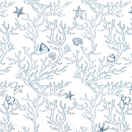 AMIGO Carta da Parati Rimovibile Spessa - Design Corallo Marino Adesivo Decorativo per Armadi, Cassetti e Pareti 44 x 500 cm - Honorern