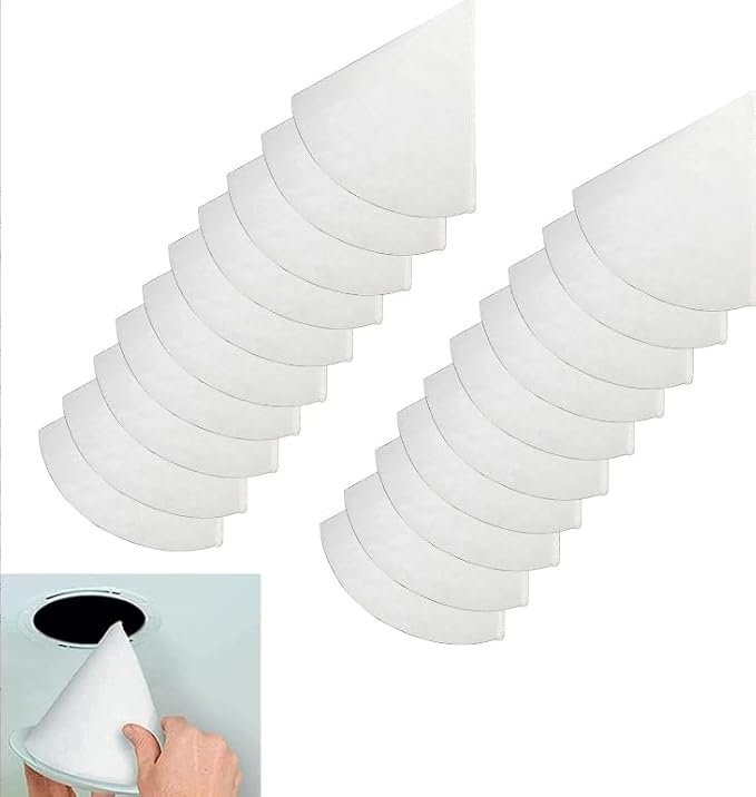 20 filtri conici DN 125, G4, sistema di ventilazione, lunghezza 180 mm, filtro conico, tappetini per sistemi di ventilazione, adatti per tutti i tipi di sistemi di ventilazione in casa - Honorern