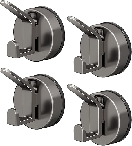 4 Gancio Accappatoio Doccia Gancio Antiruggine Ventosa Ganci Adesivi Ventose con Gancio Porta Asciugamani Ventosa Appendi Strofinacci Cucina Adatto per Cucina,Bagno e Camera da Letto - Honorern