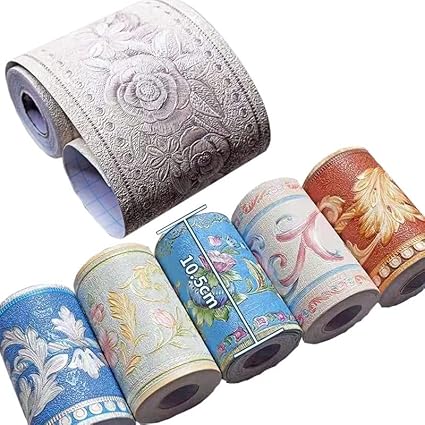Bordo Carta da Parati Adesivi for bordi da parete in rilievo fai-da-te Vinile Decorazioni for la casa impermeabili Carta da parati autoadesiva Adesivo for linea di vita del piede Decorazione della cuc - Honorern