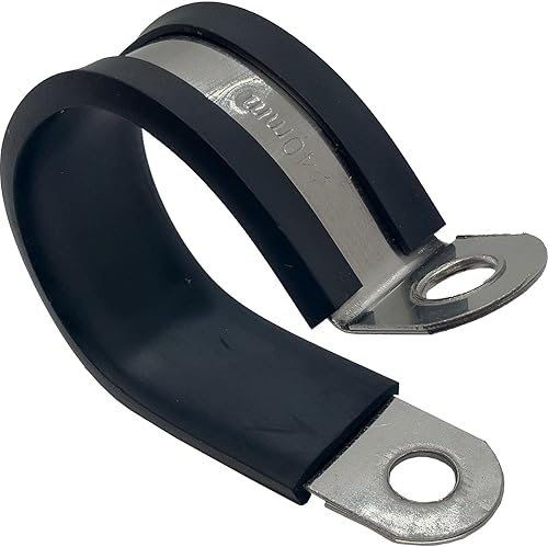 fascette per tubi da 40mm con inserto in gomma in acciaio inox V2A I fascette per cavi da avvitare I fascetta per tubi 40mm, fascette per tubi - Honorern