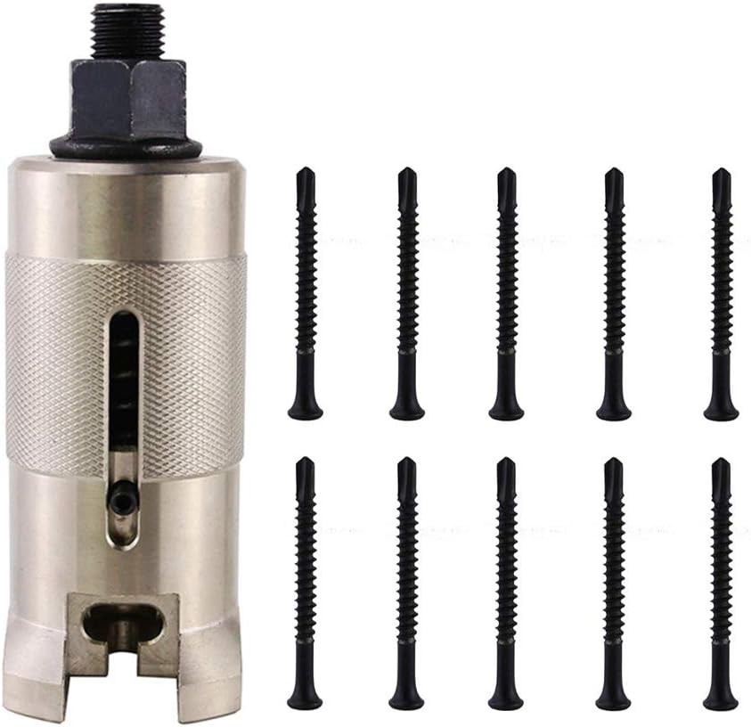 Estrattore per cilindro europeo con 10 viti per sacchetto, estrattore per chiodi, in acciaio inox, estrattore professionale per cilindri da fabbro (con viti da 5,5 mm) - Honorern