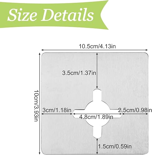UFURMATE Piastra di riparazione della serratura della porta, 4 pomelli per porte in acciaio inox, piastre di fissaggio autoadesive, maniglie di riparazione (superficie spazzolata) - Honorern