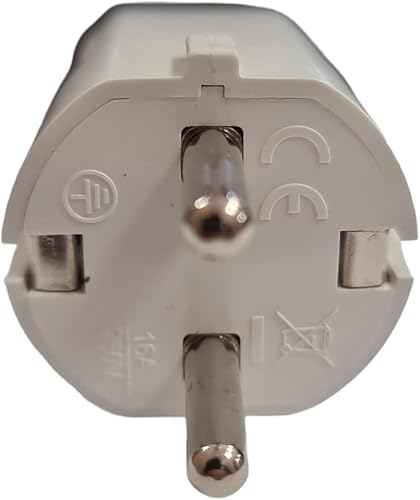 4 Pezzi Spina volante Elettrica, Spina 2P+T 250V, shuko (4 Spine Shuko, Bianco) - Honorern