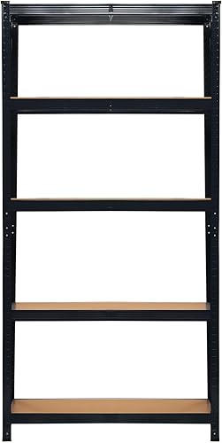 Scaffale Metallo 180 x 90 x 30 cm, a 5 Ripiani, Capacita' 1,000kg, Blu - Honorern