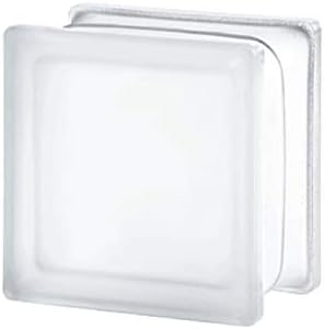 Blocco di Vetro Neutro Liscio Satinato Un Lato, 11.5 X 11.5 X 8 Cm - Honorern