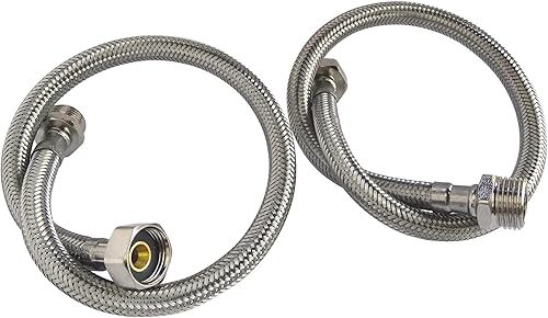 SOMATHERM FOR YOU - connessione Lotto 2 flessibile Sanitari diritto maschio 12/17 (3/8) - dado girando a destra femminili 12/17 (3/8) - Lunghezza 50 cm - DN8 - Honorern