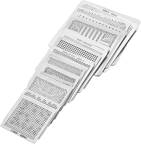 Stencil BGA, 33 pezzi BGA Kit stencil per reballing universali Rilavorazione Stencil per rete Modello in acciaio Mesh Kit di set di calore direttamente, Set di saldatura modello di saldatura - Honorern