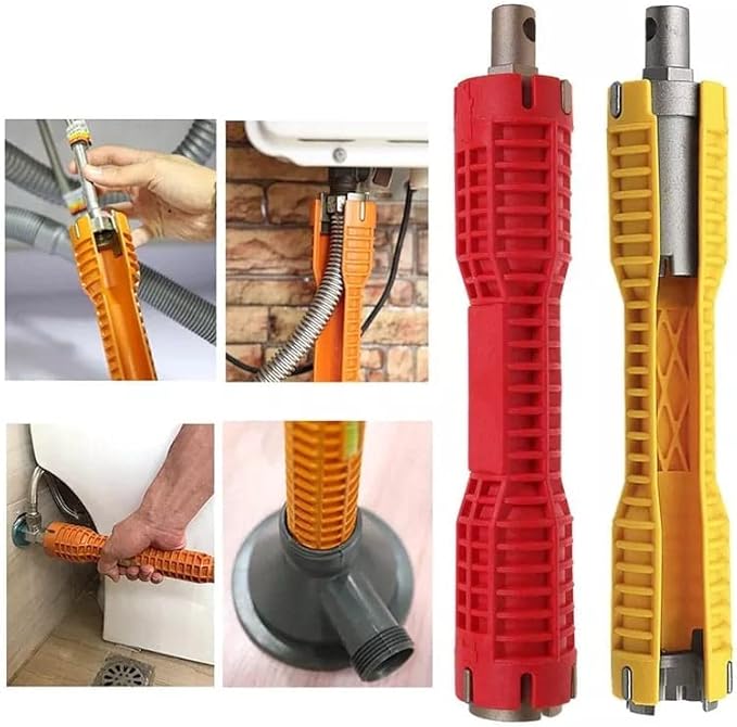 Chiave Multiuso per lavelli, chiave rubinetto lavandino, rubinetto per idraulica idraulici, chiave per rubinetto 1 pezzo colore casuale rosso o giallo - Honorern