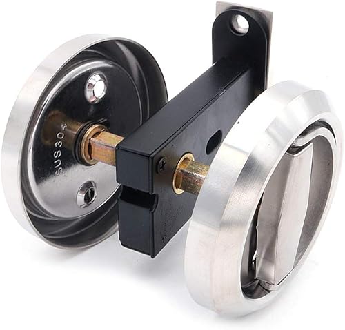 NUZAMAS Serratura rotonda per porta tascabile, set di serrature per porta privacy, in acciaio inossidabile 304, per camera da letto, cucina, bagno, lavanderia, porta privacy - Honorern