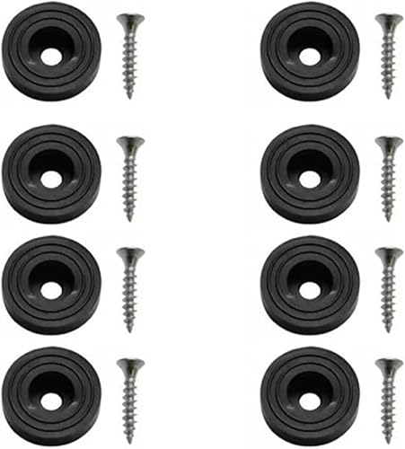 Piedini in Gomma con Vite - Gomma Semi Rigida Antiscivolo per Sedia, Tavolo, Tagliere, Cassa - Confezione da 8 Gommini con Diametro 23 mm - Disponibili in 3 Colori (Marrone) - Honorern