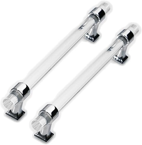 2 pcs Maniglie per Porta della Cucina,Maniglie per armadi in Acrilico Trasparente,Maniglia per Mobile Maniglia a T Cassetto per mobili Tira Manopole ?per Armadio (320mm) - Honorern