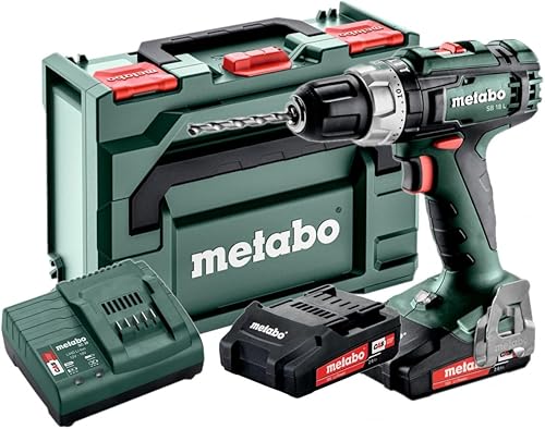 Metabo SB 18 L 2.0 AH drill Senza chiave Nero, Verde, Argento 450 Giri/min 1,6 kg - Honorern