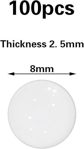 100 Pezzi Fermaporta maniglia,Paracolpi porta,Proteggi maniglia porta,Copri maniglia porta,Fermaporte per maniglie,Gommini paracolpi,Blocca porta da pavimento(Semicircolare 8 * 2.5 mm) - Honorern