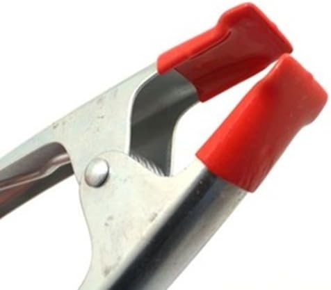 SET 10 MORSETTO PINZA A MOLLA 105 mm X FISSARE BLOCCARE IN ACCIAIO PUNTE PLASTIF ARGENTO - Honorern