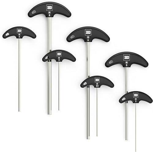 INBUS® 70020 Set Chiavi a Brugola con impugnatura a T 7pz, 2–8mm — Made in Germany - Honorern