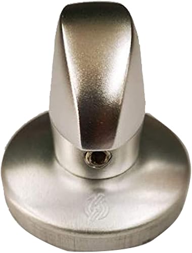 Kit limitatore per porte blindate finitura alluminio anodizzato argento F1 KIT 5030 ROMAKF1 con pomello a mezzaluna completo di rosetta da mm.46 e accessori per un corretto fissaggio. - Honorern