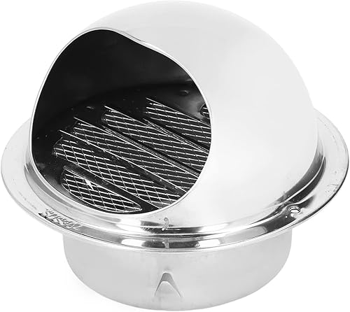 Griglia di Ventilazione a Sfera,100mm Griglia Aerazione in Acciaio Inossidabile 304,Copertura di Ventilazione Presa di Sfiato a Parete, Rete Antipioggia Antivento Addensata per Bagno di Casa, Cucina - Honorern