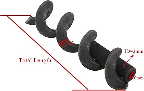 Coclea trasporto pellet 200 300 400 500 600mm vite a coclea carico pellet trasportatore a spirale coclea stufa pellet (Lunghezza totale 500mm) - Honorern