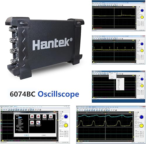 Hantek 6074BC, oscilloscopio a memoria digitale con base USB, 4 CH, 70 MHz, banda larga - Honorern