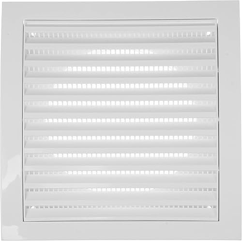 Ø125mm, bianco, 190x190mm, copertura slot di ventilazione per essiccatori, aperture di ventilazione e tubo d'aria di scarico, adatto per l'area esterna - Honorern