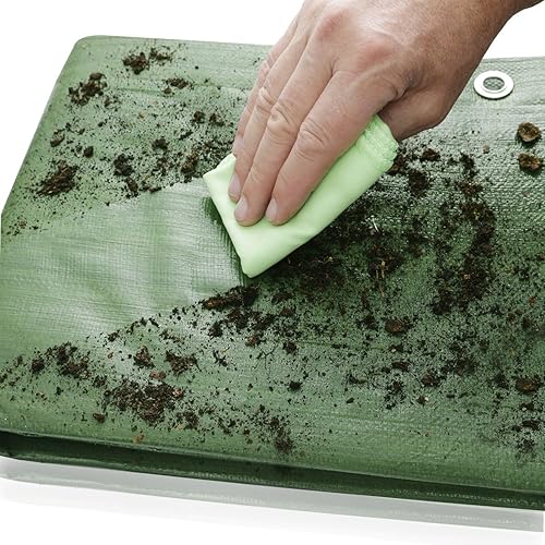 Telone di protezione per barche, 4 x 5 m, 120 g/m², colore: verde - Honorern