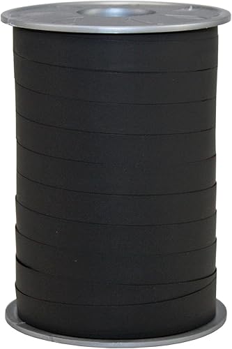 Nastro color nero, rocchetto di nastro pacchi, lungh. 200 m, largh. 10 mm, nastro bianco nero per decorare e per bricolage, nastro effetto carta per regali in tutte le occasioni - Honorern