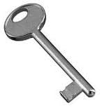 Chiave per serratura AGB patent colore cromo opaco CIFRATURA N.10. Apre tutte le serrature patent AGB N.10 - Honorern