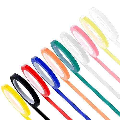 10 rotoli di nastro di sterilizzazione per Autoclave, nastro di identificazione degli strumenti da 0,24 pollici e 216,5 pollici, 10 colori - Honorern