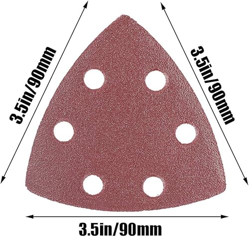 Platorelli triangolari 60 pezzi 90 mm 6 fori e 1 pezzo Kit disco triangolare per multiutensile oscillante Gancio e carta vetrata ad anello - Honorern