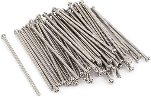 PATIKIL M2x50mm Tondo Testa Viti, 60pz 304 Acciaio Inox Phillips Bullone - Honorern