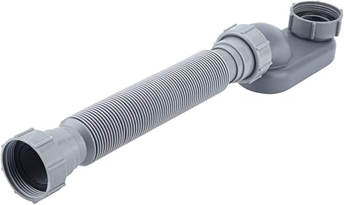 Sifone A Basso Profilo 1 1/2 P Sifone Flessibile per Vasca da Bagno Tubo di Scarico per Doccia Sifone Piatto Scarico per Vasca Autoportante per Scarico Vasca da Bagno - Honorern