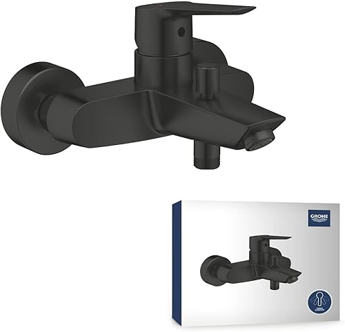 GROHE Start miscelatore monocomando per vasca con deviatore automatico vasca/doccia (montaggio a parete, leva in metallo, cartuccia ceramica da 35 mm, rosette a parete in metallo, QuickSpanner inclus - Honorern