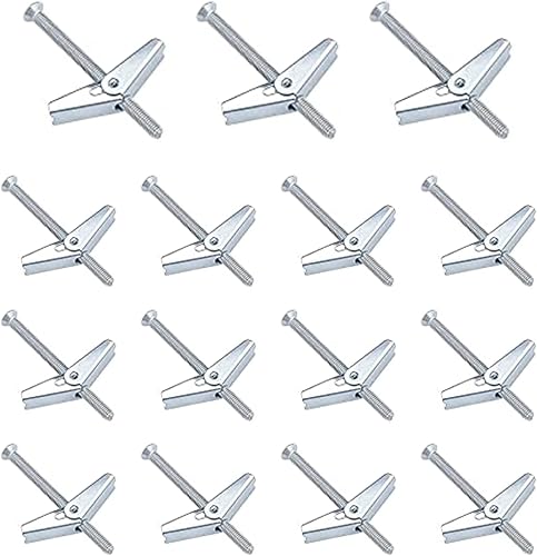 15 pcs tasselli Per Cartongesso Tasselli Viti A Parete Cartongesso Fissaggio Ad Ancora Viti Di Espansione M4, Viti Aggiuntive, Viti A Ginocchiera Hardware,Per L'Installazione A Soffitto - Honorern