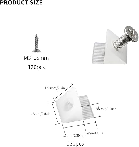 120 Pezzi Cunei di Fissaggio Stabilizzatori, Riparazione Cunei per Mobili per Ripara Cassetti, Cunei Mobili de Cassetto con Viti, Cunei di Cassetto pour Inferiore Riparazione Cedimenti - Honorern