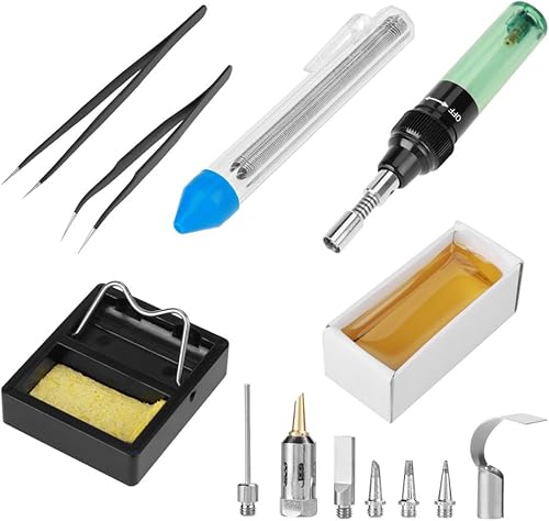Kit di saldatura elettrico portatile, kit di saldatura regolabile Iorn, mini-torcia o soffiatore di calore per fondere saldatura a saldare sia argento che oro - Honorern