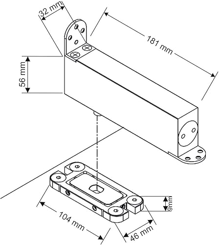 Serrature Meroni DAFS98003902B Chiudiporta a Scomparsa per Porte in Legno e Alluminio, Acciaio Satinato - Honorern