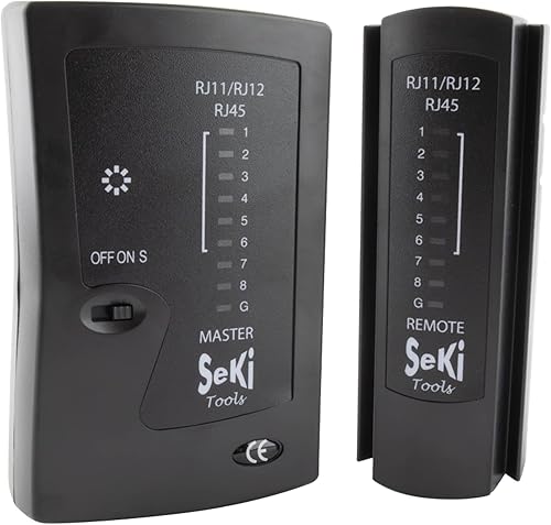 SeKi Tester di rete per RJ11 RJ12 RJ45 cavo di rete ISDN LAN, tester di condotto, tester per cavi, nero per testare e testare LAN e cavi patch - Honorern