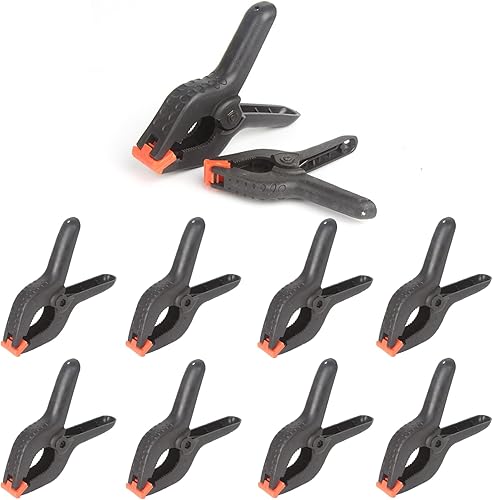 10 Pezzi Morsetti a Molla, Morsetti Pesanti Nylon, 95 mm Cip a Molla con Ganasce Mobili, Apertura 25 mm per Falegname, Bricolage, Foto Studio - Honorern