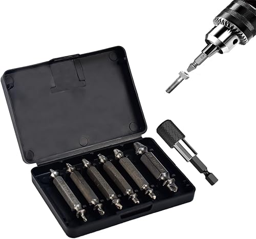 6 Pezzi Estrattore Di Viti, Di Estrattori Di Bulloni Danneggiati Dispositivo Di Rimozione Viti Dispositivo Di Rimozione Bullone Rotto In Acciaio H.S.S 4341 per Viti Danneggiati/Spellati - Honorern