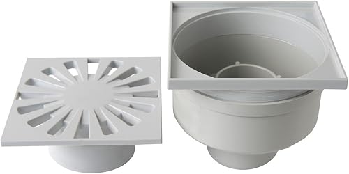 CHABSV1050G Chiusino Sifonato in ABS, Grigio, 100x100 mm - Honorern