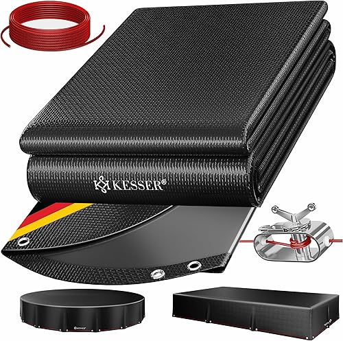 KESSER® Telone di copertura di alta qualità, 300 x 600 cm, con occhielli, in PVC, 650 g/m², impermeabile e resistente agli strappi + 10 ganci, di alta qualità, universale per camion, piscina, mobili - Honorern