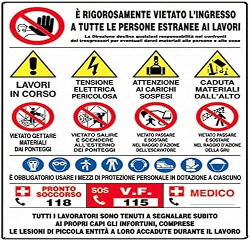 CARTELLI P/CANTIERI INFO 21 SIMBOLI POLIONDA - Honorern
