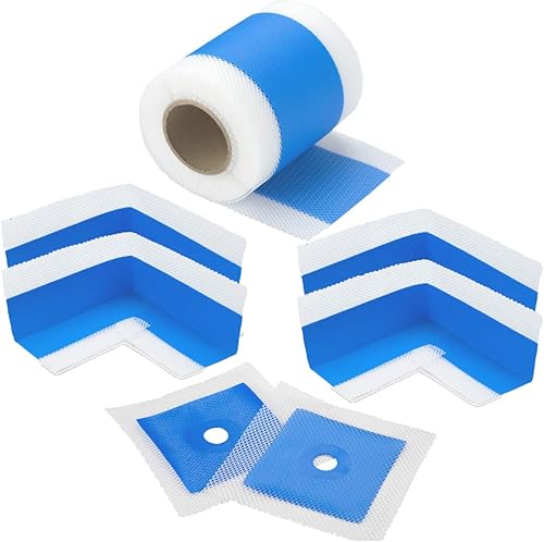Bauhandel24 set nastri sigillanti D11 nastro sigillante 20 m 4 angoli interni 2 manicotti bandella impermeabilizzante nastro sigillante impermeabile doccia sigillante per doccia piastrelle bagno - Honorern