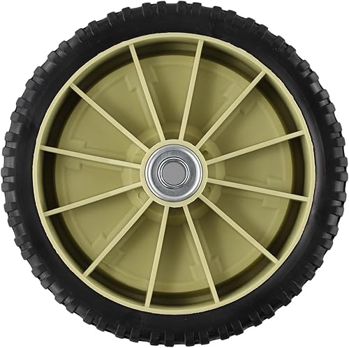 Ruota per tosaerba a spinta manuale, diametro 19,5 cm, in gomma, parte di ricambio per artigiani, manovrabilità senza sforzo, facile navigazione attraverso prato, giardino all'aperto - Honorern