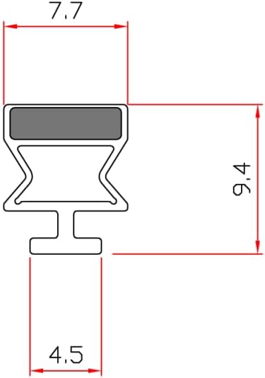 Ricambi & Box Doccia - Guarnizione Magnetica Box Doccia in Gomma EC-MAG-8152 (Bianco) | KIT 2 PEZZI - Honorern