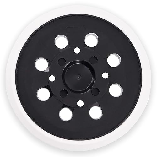 Piatto abrasivo da 125 mm, con 8 fori e sistema di fissaggio e velcro, piatto abrasivo per Bosch PEX 300 AE e PEX 400 AE - Honorern