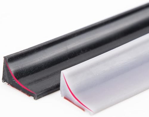 200 cm T Forma Trasparente Barriera Doccia Silicone,Soglia Doccia Barramento Acqua Autoadesiva,Barra Anti Trabocco Doccia Italiana,Guarnizione Barriera Porta Doccia Pieghevole,Sistema di ritenzione di - Honorern